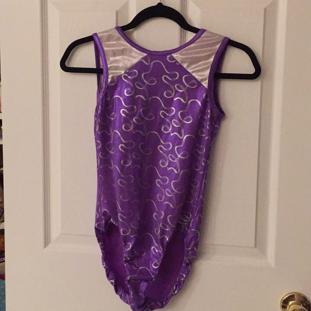 Dream Light Gymnastics Leotard Purple & Silver